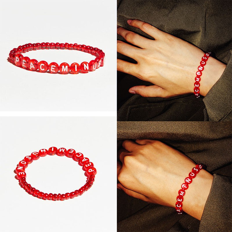 通常 1本タイプ peaceminusone alphabet bracelet #1 red