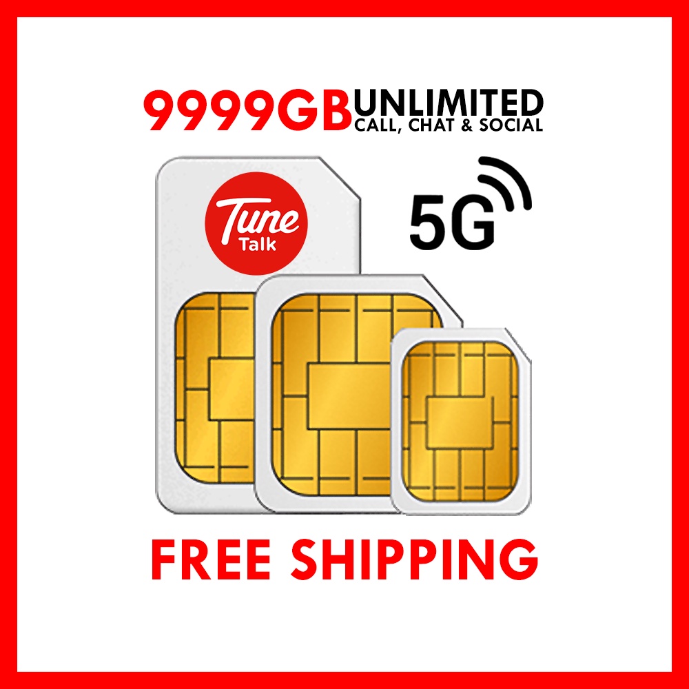 FREE Tunetalk Sim Card Unlimited Internet Data & Call Hotspot Simkad ...