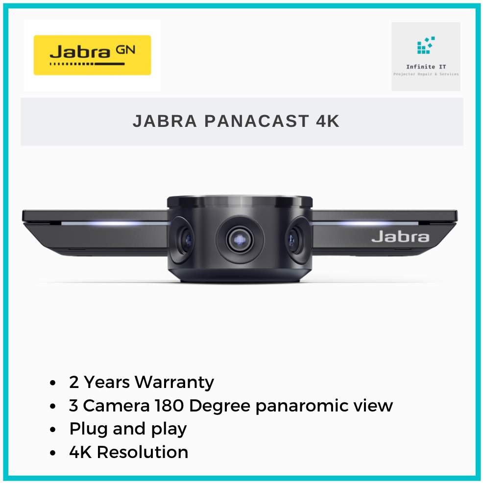 Jabra Panacast 180 degree Panoramic 4K Webcam/Camera for Video ...