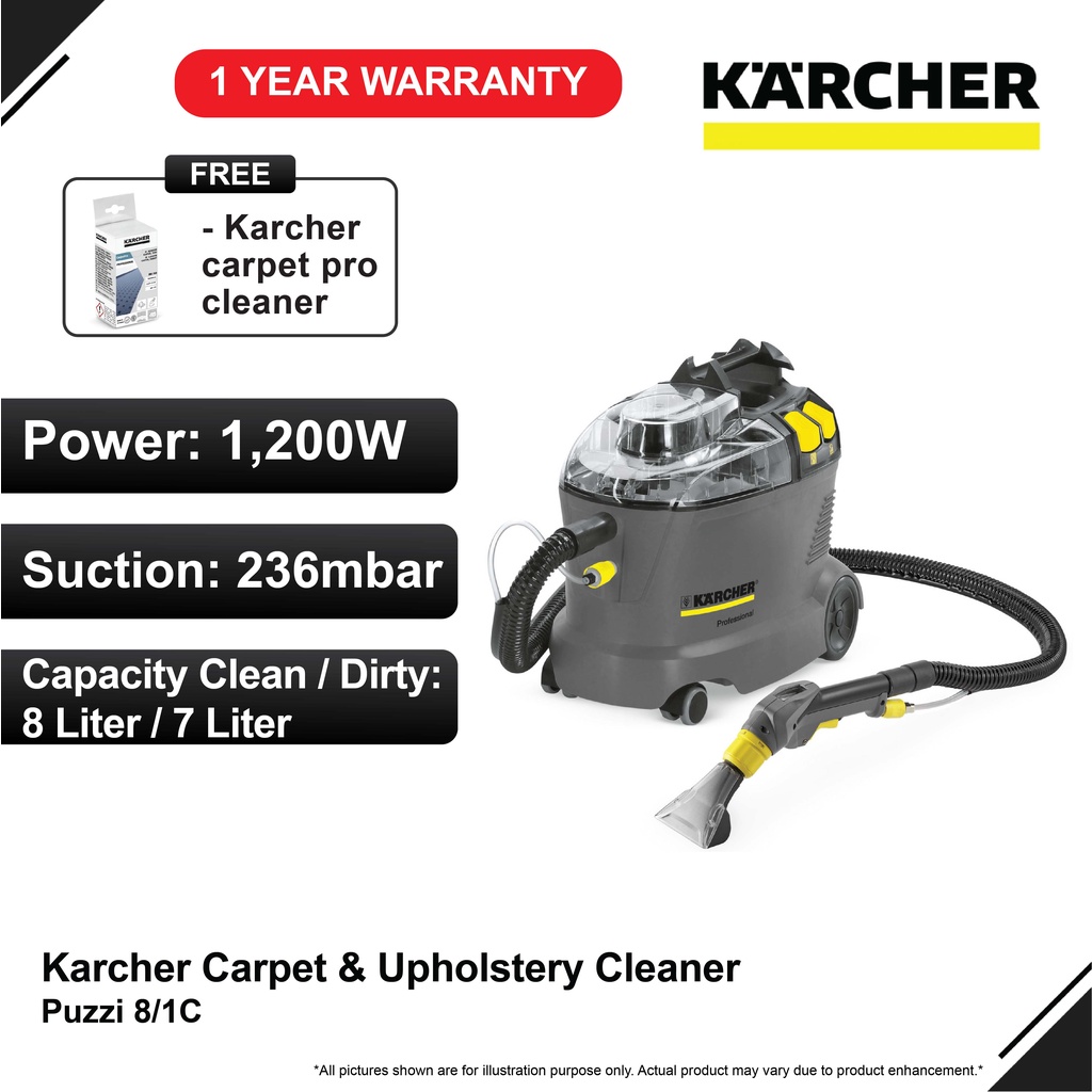KARCHER PUZZI 8/1C Spray Extraction Karpet Carpet Cleaner Upholstery