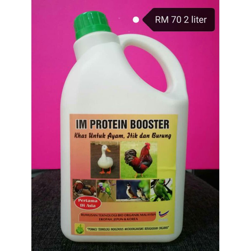 IM PROTEIN BOOSTER KHAS UNTUK AYAM, ITIK u0026 BURUNG 2 LITER  Shopee 