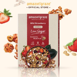 Amazin' Graze Low Sugar Wild Strawberry Granola 250g - Halal Certified