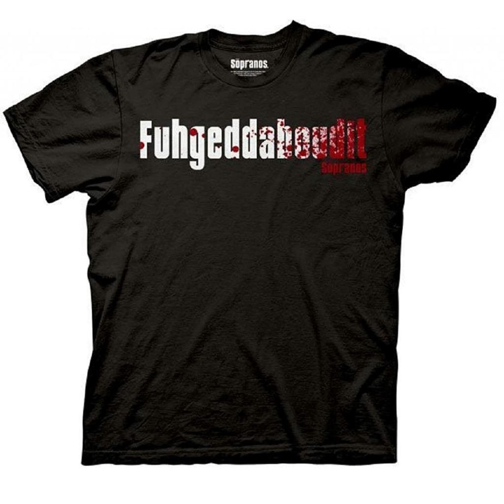 Black Drama Show The Sopranos Fuhgeddaboudit Blood Splatter Tshirt