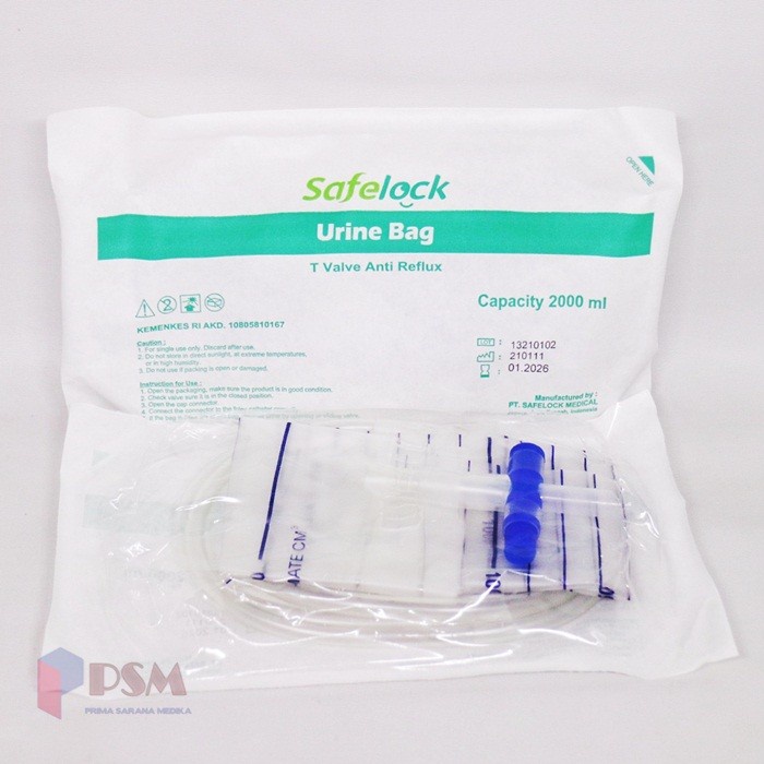 New Urine Bag Sterile TValve 2 Liters Cosmomed / Gea Urine Bag