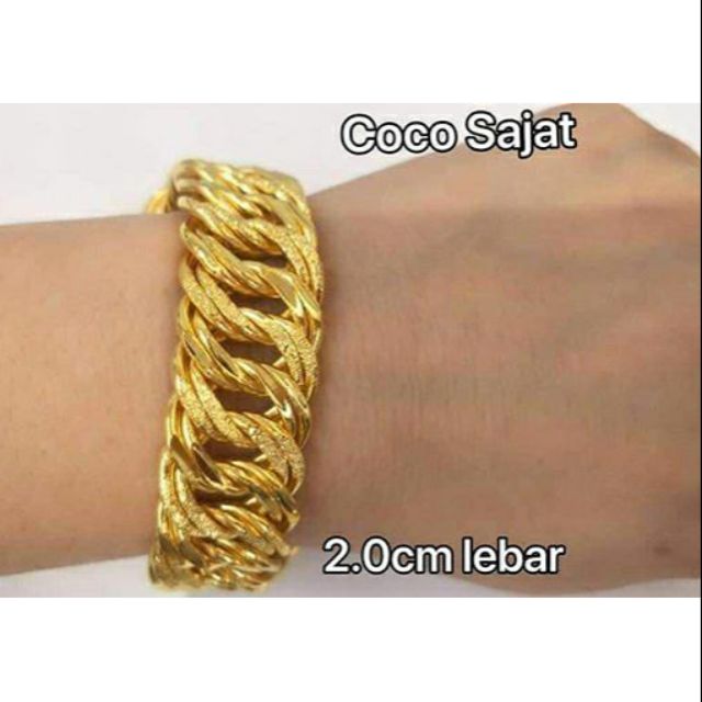 Gelang Coco Kikir Pasir Viral Sajat Emas Bangkok Ready Stock Shopee Malaysia