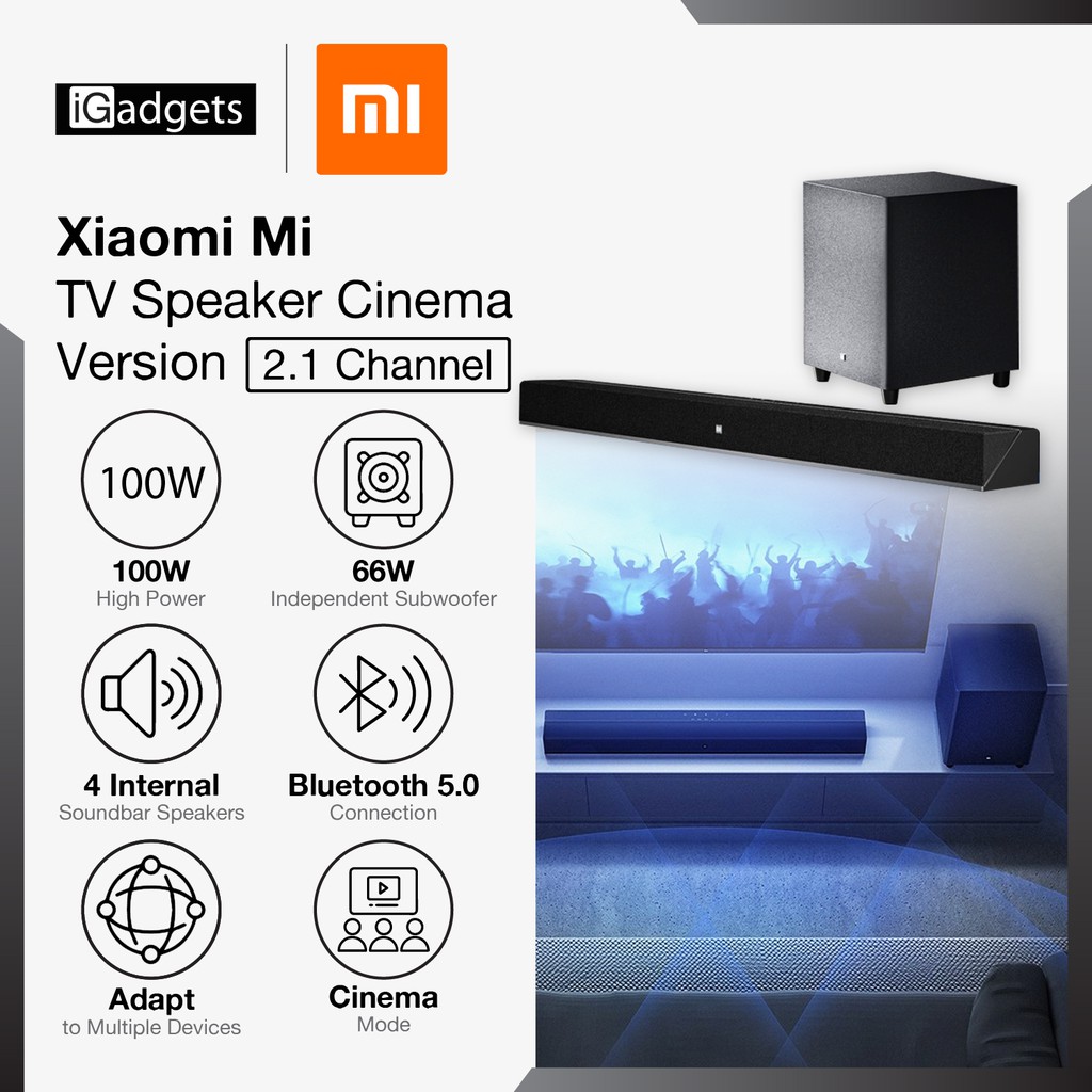 Xiaomi TV Soundbar Woofer Cinema Edition Bluetooth Speaker Subwoofer ...