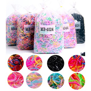 1000Pcs Baby Kids Hair Band Black Colorful Disposable Rubber Band Hair Rope Ponytail Hair Accessories
