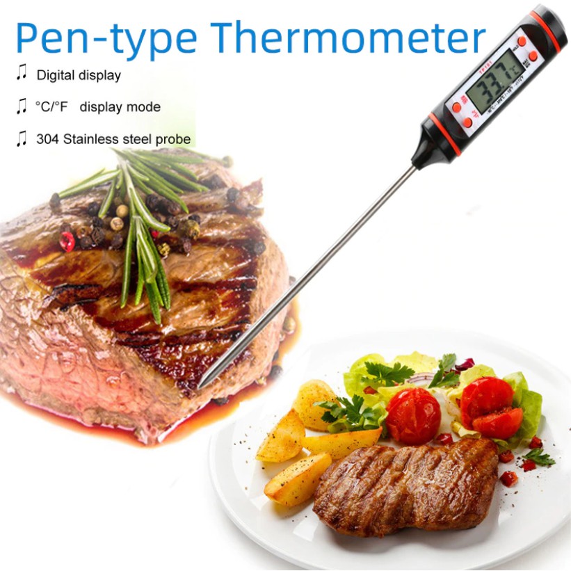 Digital Meat Thermometer Cooking Food Kitchen BBQ Probe Water Milk Oil Liquid Oven Digital Temperaure Sensor Meter