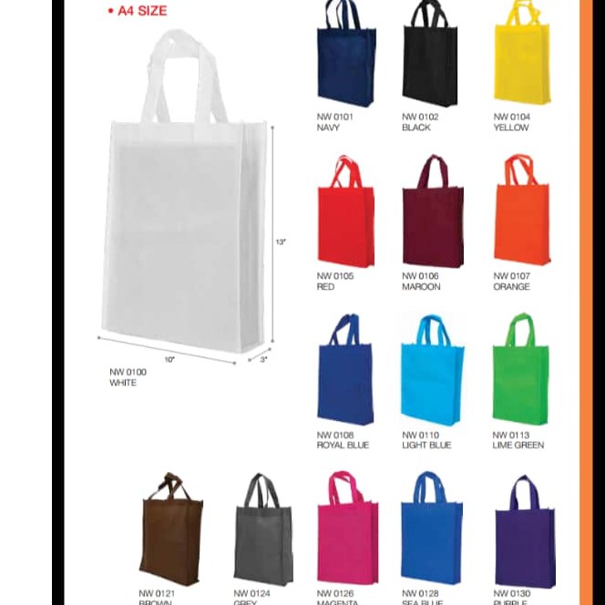 Non Woven Bag A4 Size Shopee Malaysia