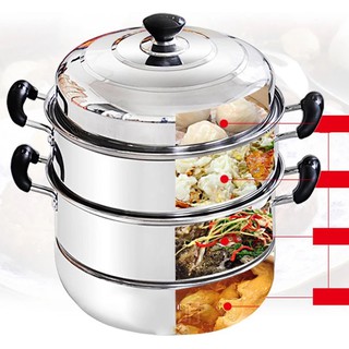 READY STOCK Periuk Kukus Steam Rebus 3 Tingkat Stainless Steel Food ...