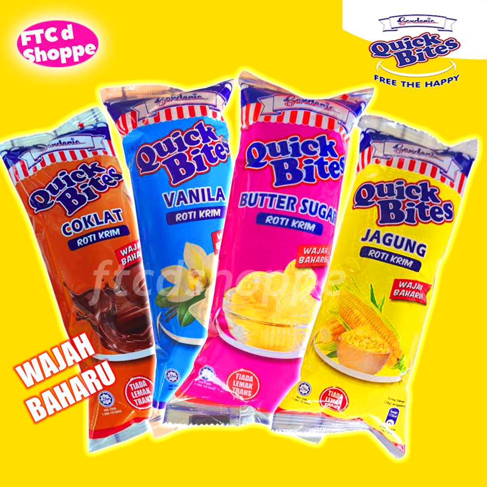 Gardenia Quick Bites Roti Krim Jagung Vanilla Butter Sugar Coklat Shopee Malaysia