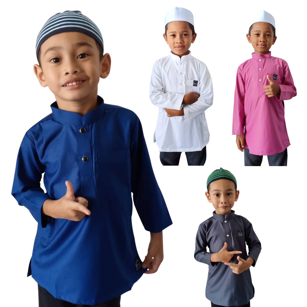 KIDS KURTA BAJU  RAYA BUDAK  LELAKI  COTTON ALHAFIZ UMUR 1 