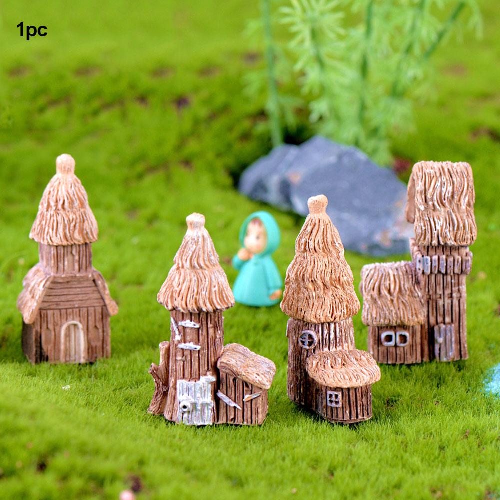 Wooden Mini Ornament Resin Tree Stump Garden Micro Landscape
