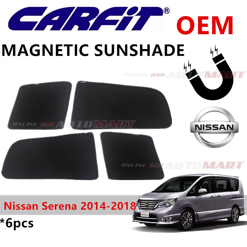 CARFIT OEM Magnetic Custom Fit Sunshade For Nissan Serena Yr 2014-2018 (6pcs)