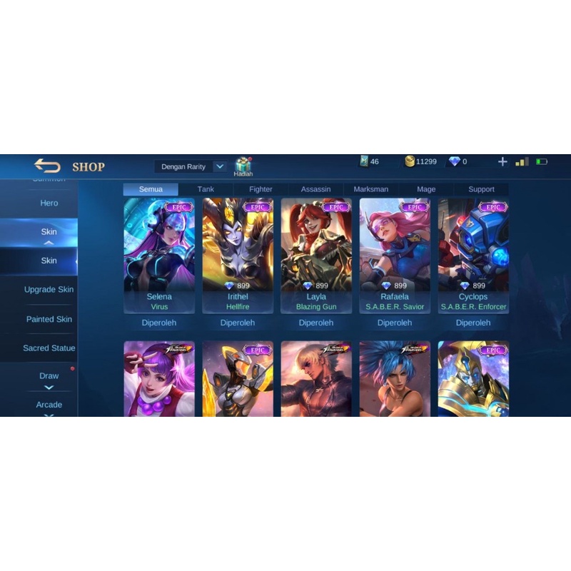 Account Mlbb For Sale Akaun Ml Untuk Dijual Mobile Legends Shopee Malaysia