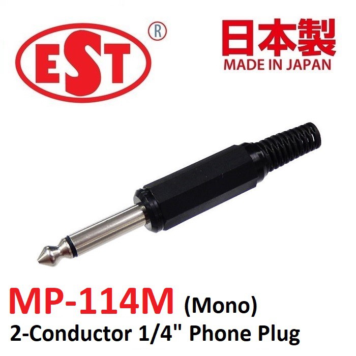 EST MP114M 6.35mm Mono Jack Plug (JAPAN) Shopee Malaysia