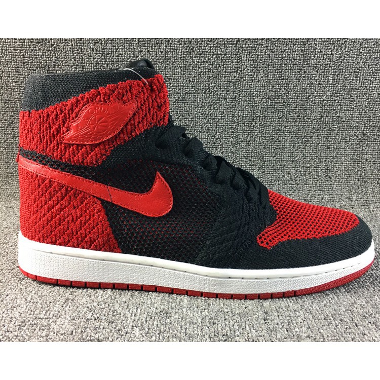 bred flyknit jordan 1