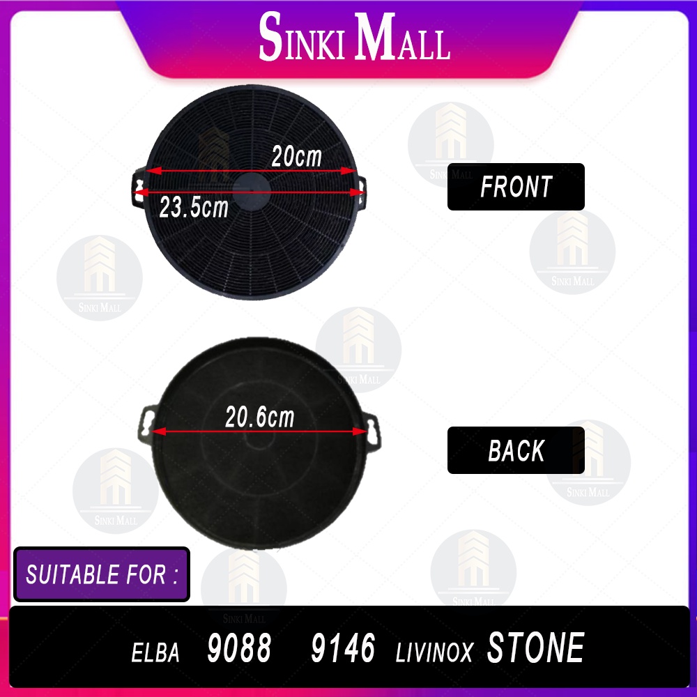 ORIGINAL Compatible Carbon / Charcoal Filter for ELBA 9088 9146