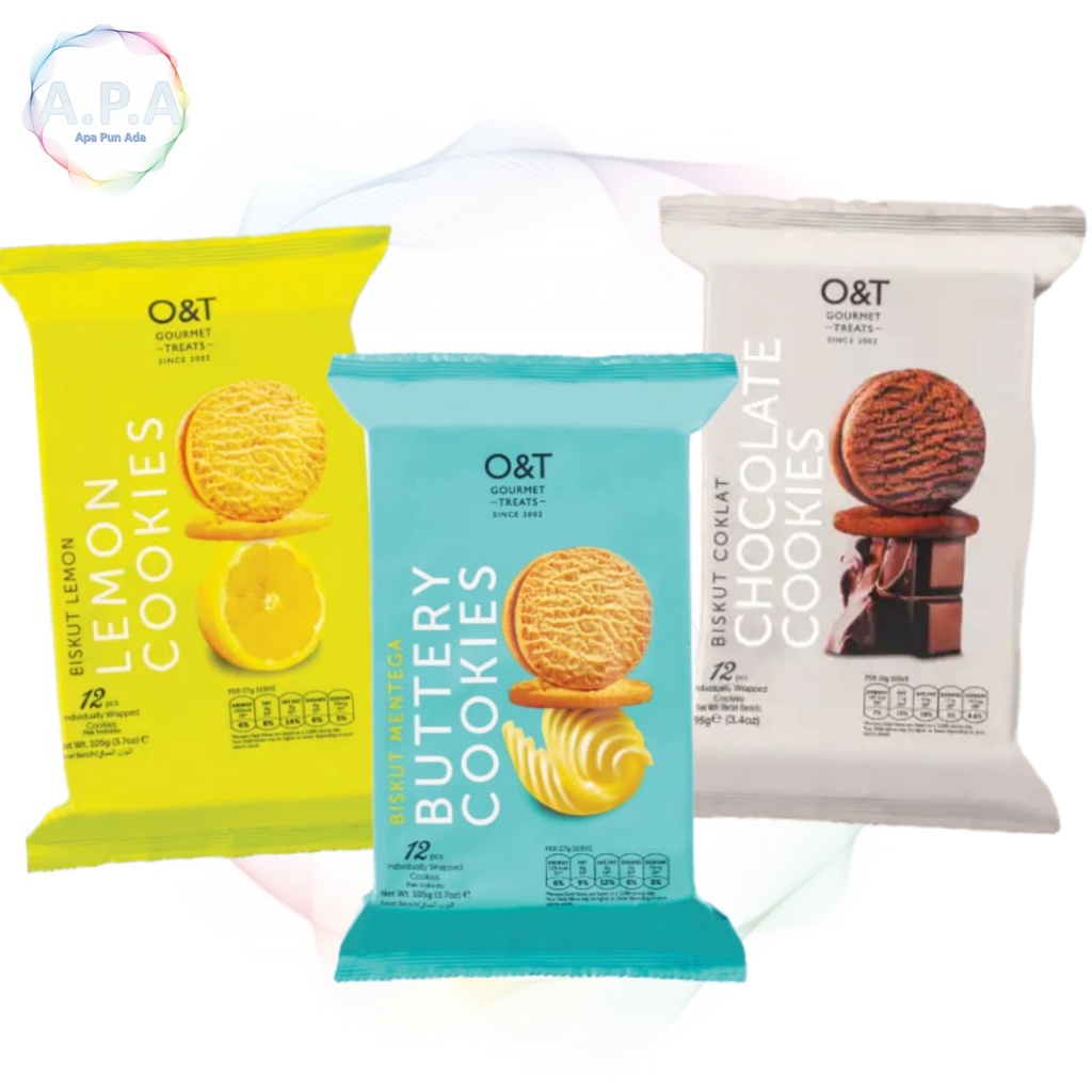 O&T Gourmet Treats Cookies - Lemon / Chocolate / Buttery (95g -105g) *Select at variation*