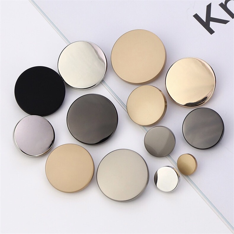 10 Pieces 10/15/20/25mm Golden Buttons for Clothes 20mm Sewing Material Sewing Accessories Windbreaker Jacket Button Women's Shirt Buttons