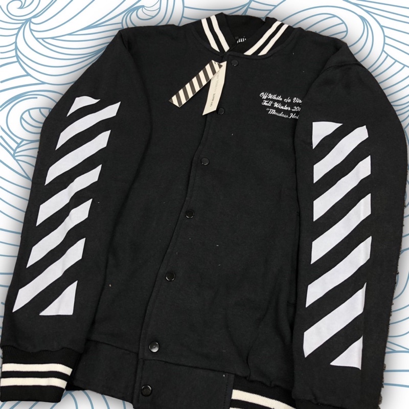 off white black bomber jacket