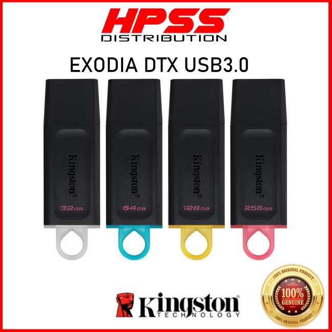 KINGSTON PENDRIVE DTX EXODIA Data Traveler EXODIA USB 3.2 32GB / 64GB / 128GB USBDRIVE FLASHDRIVE DT100G3 DTIG4 SWIVL