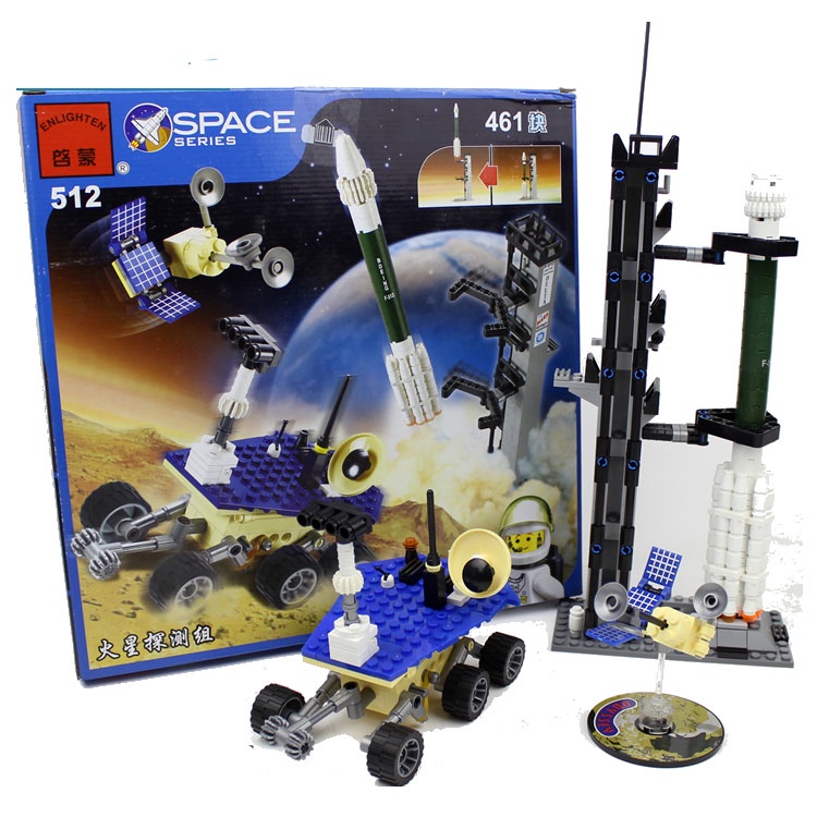 Enlighten Brick Universal Discovery Series Mission To Mars Building Block Sets LEGO 7469 Copy Space Toys Mainan Angkasa