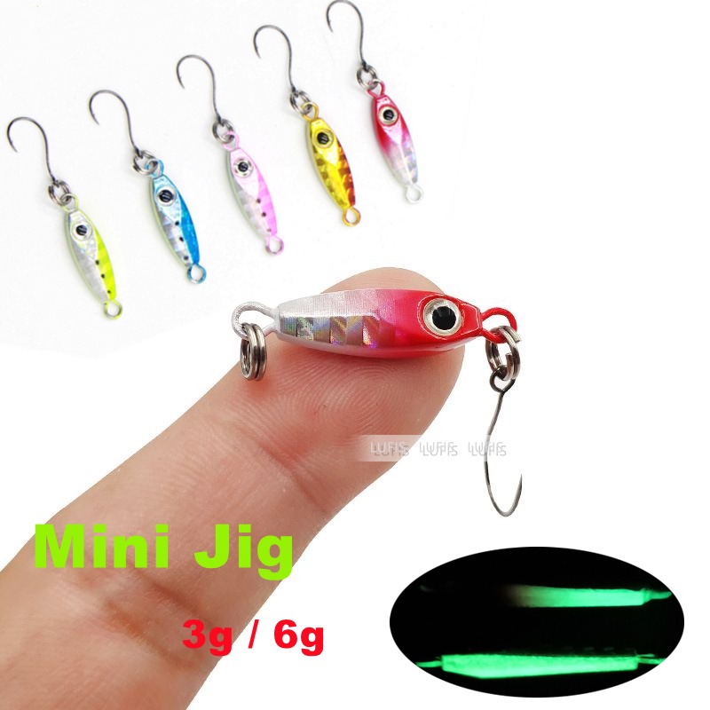 Durable Reliable 1Pcs 3.0g/6.0g Jig Mini Fishing Lure bait+fish hook/light clamp/fast clamp/slow clamp/laser body clamp - Image 5