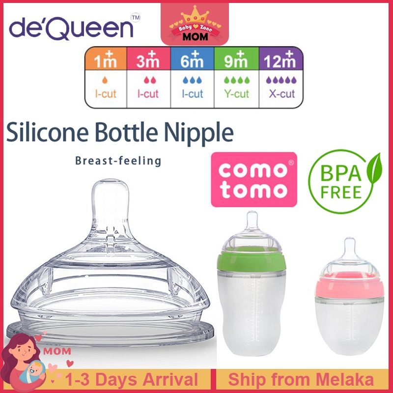 deQueen Nipple Teat Silicone Baby Feeding For Comotomo Bottle Botol