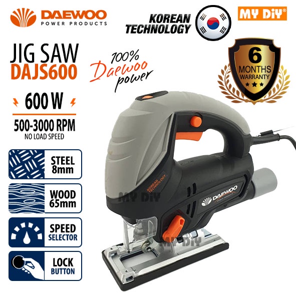 MYDIYHOMEDEPOT DAEWOO JIGSAW MACHINE 600W DAJS600 JIG SAW POWER TOOL