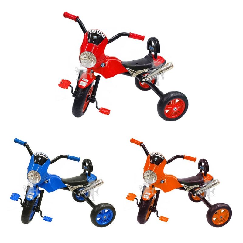 Tricycle Bicycle Bike With Front Light Basket Baby Bicycle Toys for