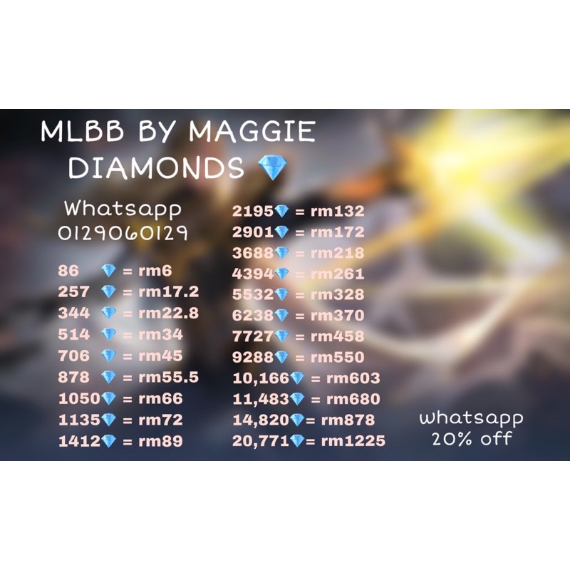 0 2 Minutes 100 Safe Diamond Topups Mlbb By Maggie Shopee Malaysia