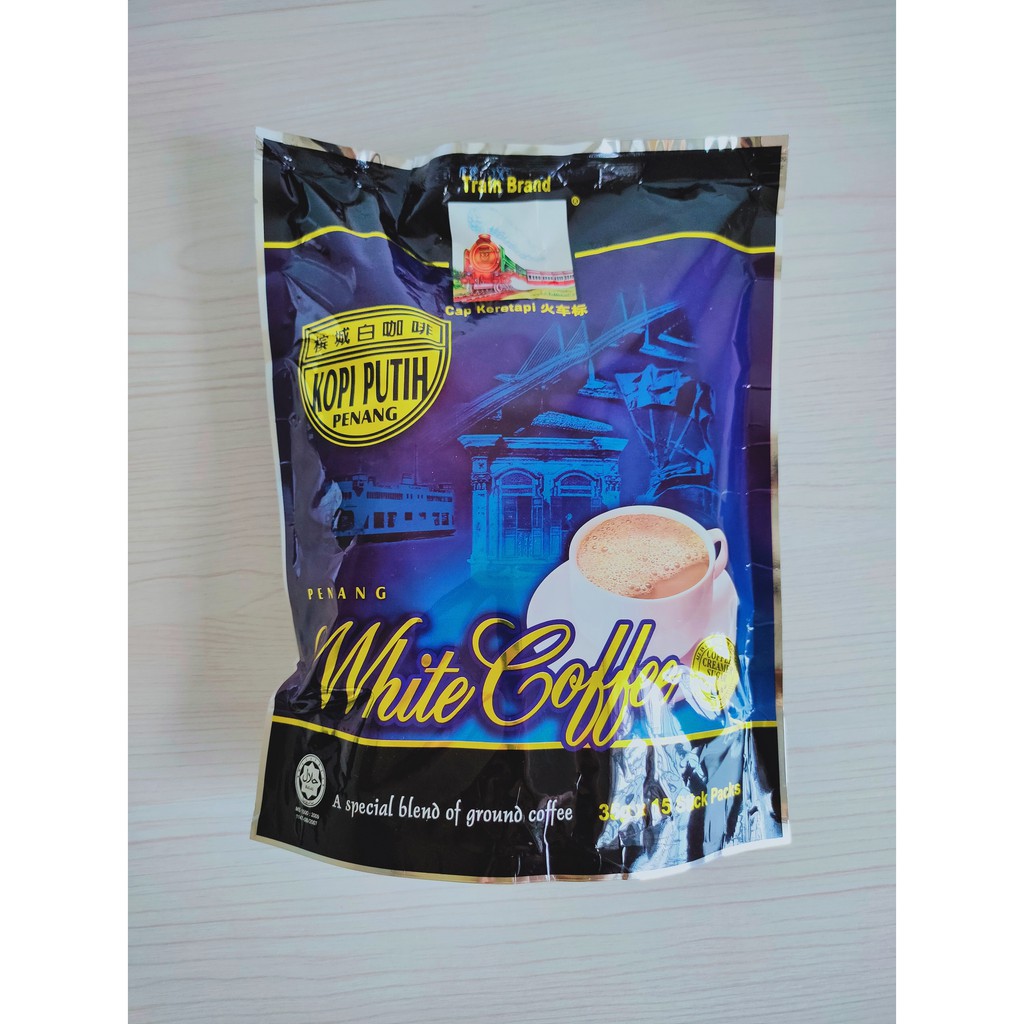 (15 STICK PACKSx35g)TRAIN BRAND CAP KERETAPI PENANG WHITE COFFEE/ KOPI PUTIH PENANG【HALAL】火车标 槟城 白咖啡