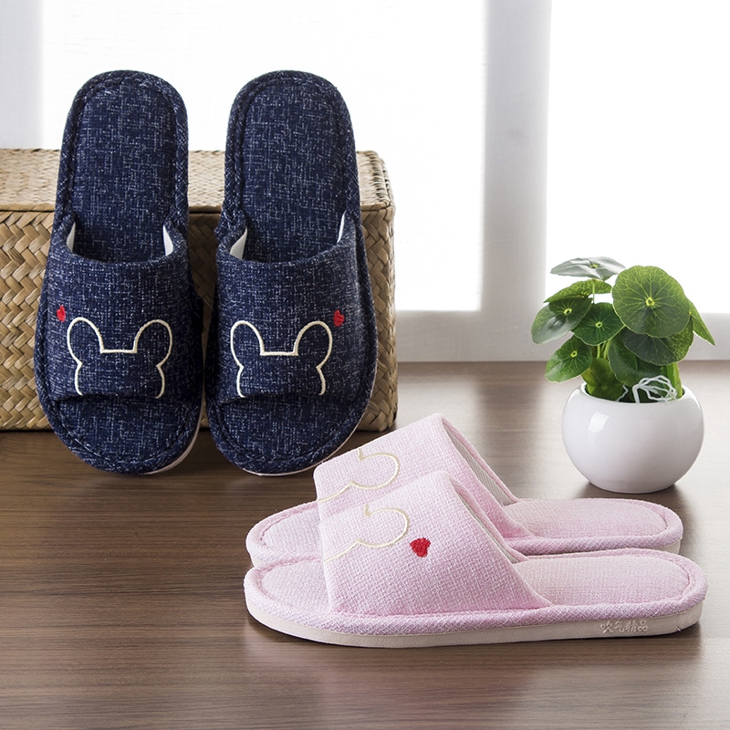 Fabric Home Slippers Home Cotton Slippers Bedroom Slippers Anti Skid