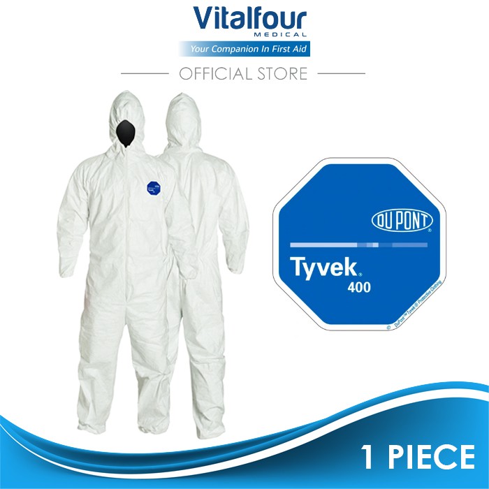 Hospital Grade Dupont Tyvek 400 500 Coverall L Xl Shopee Malaysia