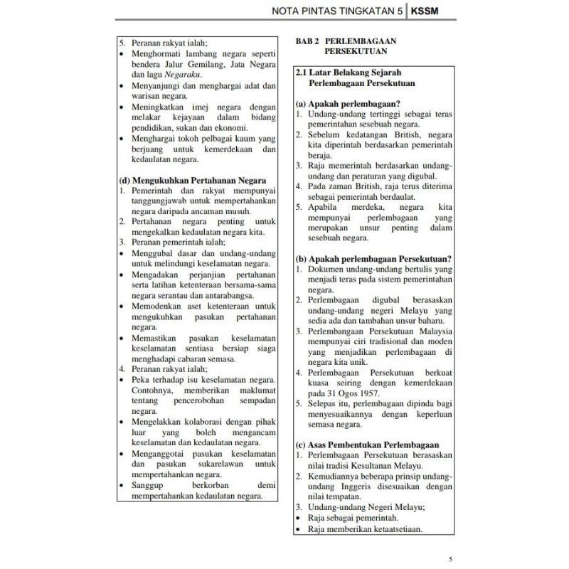 Nota Ringkas Sejarah Tingkatan 3 Bab 1 Kssm