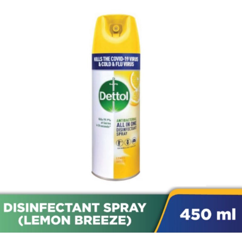 (Small Defect)Dettol Disinfectant Spray Lemon Breeze 450mlEXP 24/08/23 Shopee Malaysia