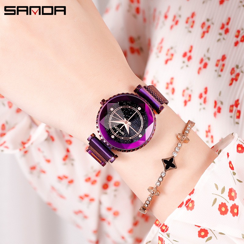 SANDA Diamond Star Watch Magnet Ladies 