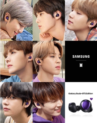 bts phone and earbuds