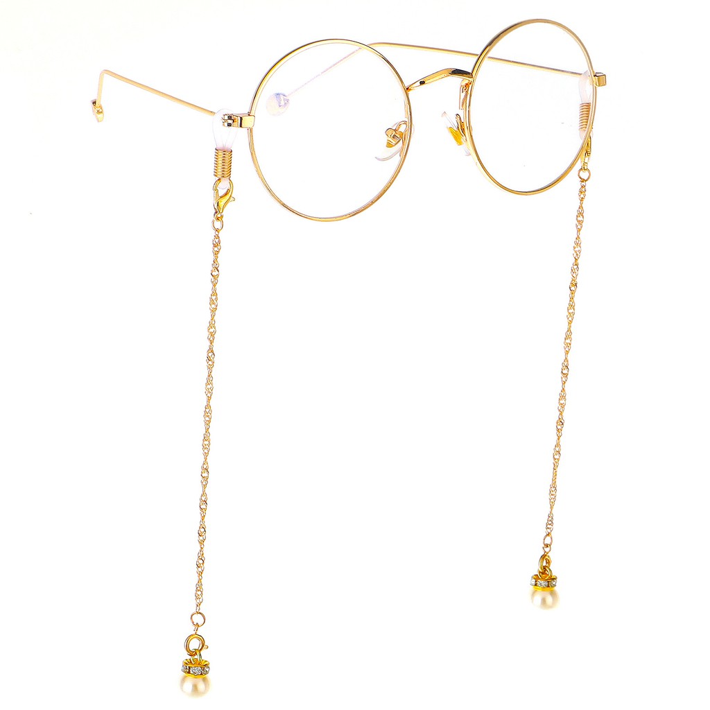 gold chain glasses holder