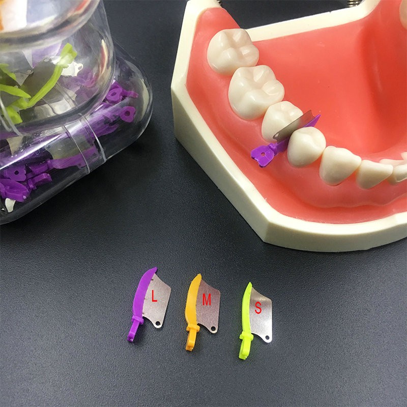 50Pcs Dental Wedge Knife Prime Teeth Interproximal Plastic Wedge Knife