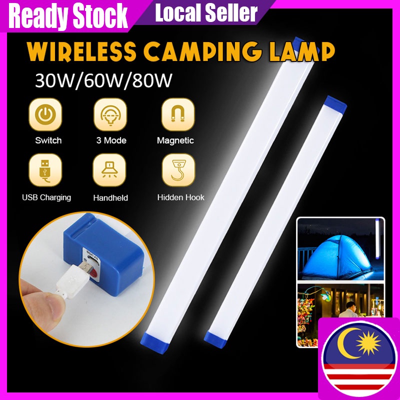 LED Tube Light USB Emergency Light Camping Night Light Portable Camping Lamp Outdoor Lighting Tent Light Lampu Bateri 燈管