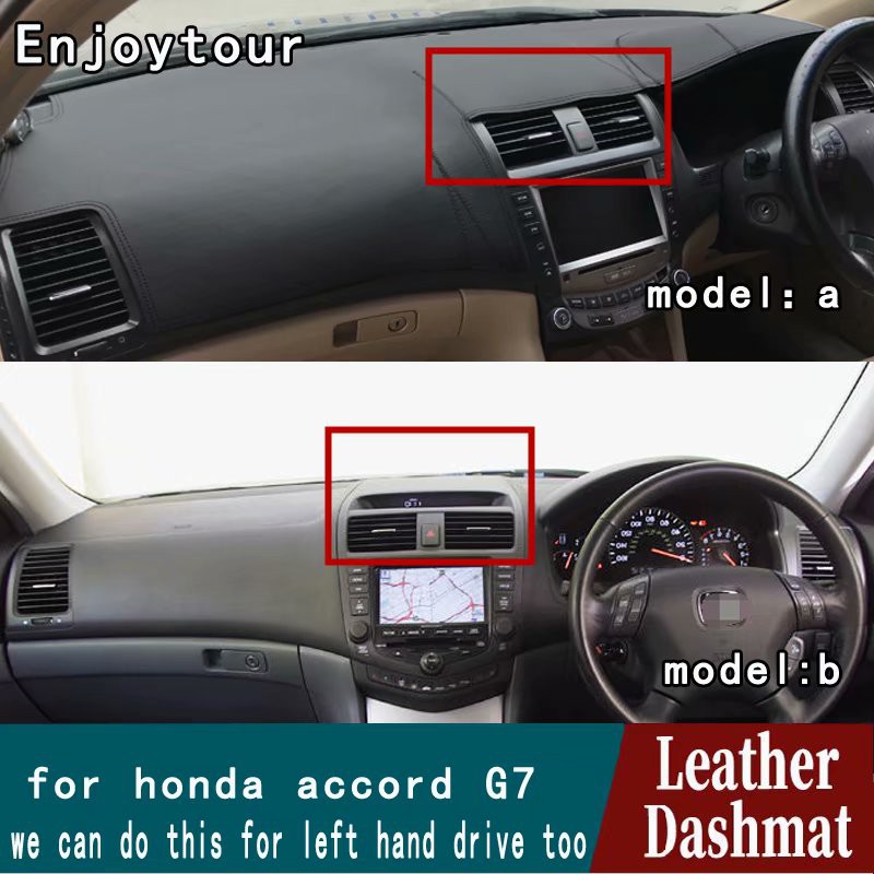 For Honda Accord G7 2003 2004 2005 2006 2007 Leather Dashmat Dashboard Cover Pad Dash Mat Carpet Car Styling Accessories