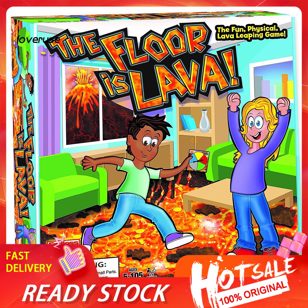 Wj Funny The Floor Is Lava Card Board Game Intelligent Kids Toy Family Party Props Shopee Malaysia - roblox kindergarten the floor is lava challenge