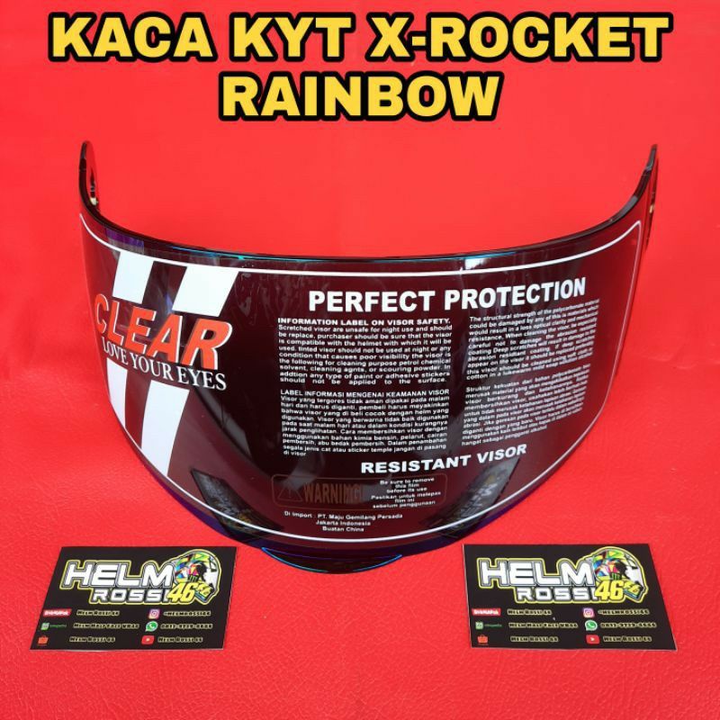Glass Visor KYT X ROCKET RAINBOW RAINBOW RAINBOW ROCKET ROCKET KYT