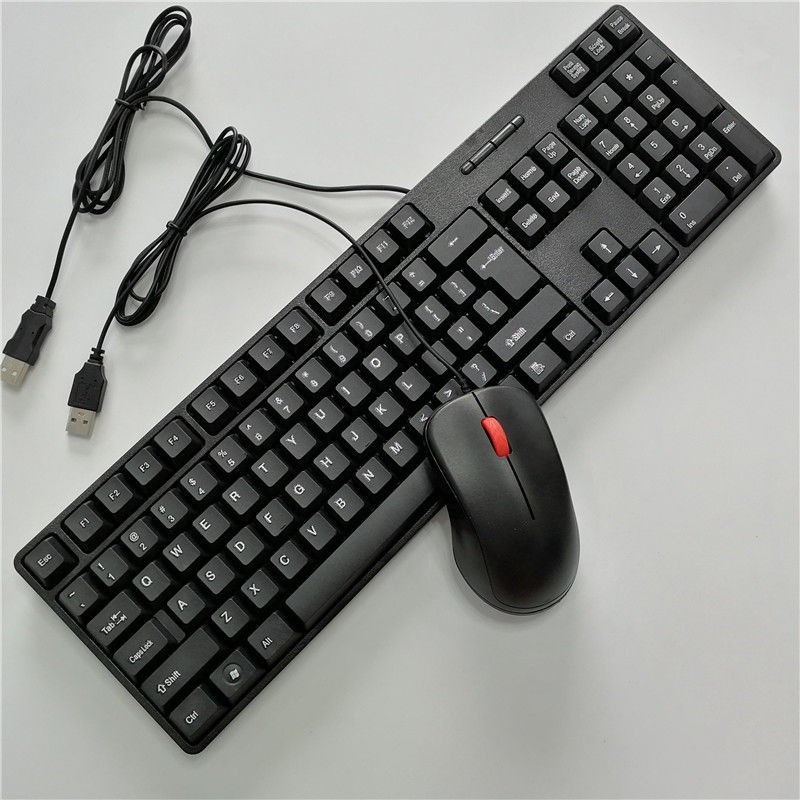 Classic Usb Wired Keyboard And Mouse Set Lenovo Hp Asus Huawei Dell Computer Universal Office Mute Shopee Malaysia
