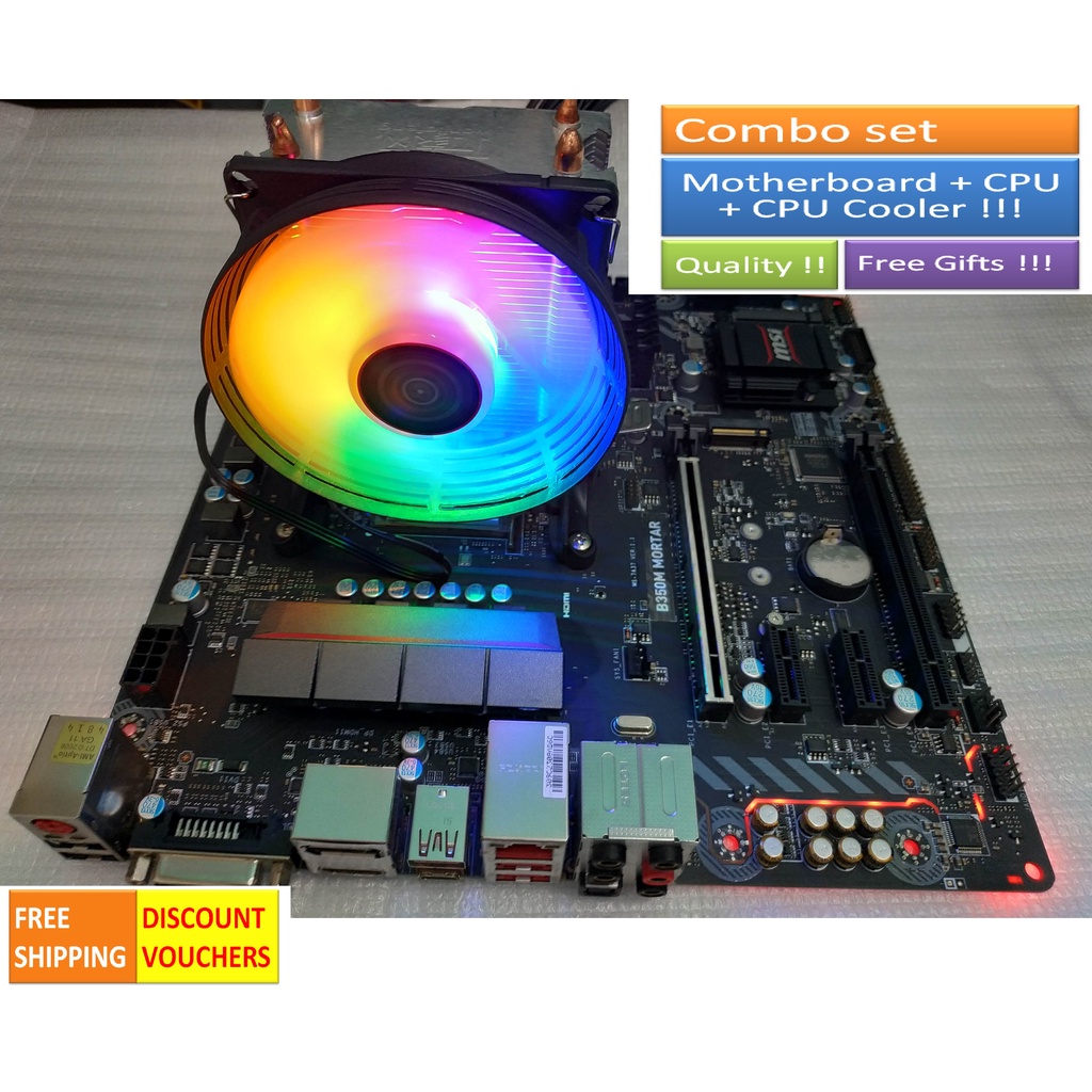 Gaming Combo Set AMD (DDR4) 4Core 3.5Ghz CPU + Gigabyte Asus