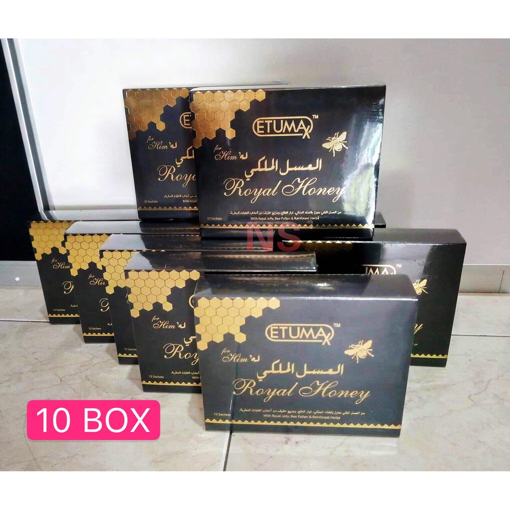 10 Box (Men's) Genuine Etumax Royal Honey ( 20g x 12 sachets /Box) 100%  Original | Shopee Malaysia