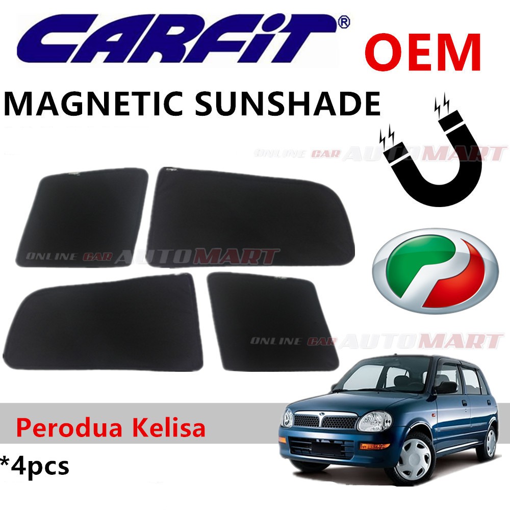 CARFIT OEM Magnetic Custom Fit Sunshade For Perodua Kelisa (4pcs Sets)
