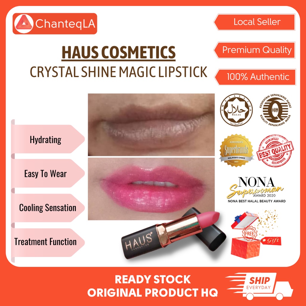 HAUS COSMETICS Magic lipstick Balm Halal gincu rawat bibir kering, gelap, sensitif 4g